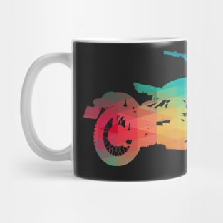 Rainbow motorcycle silhouette Mug